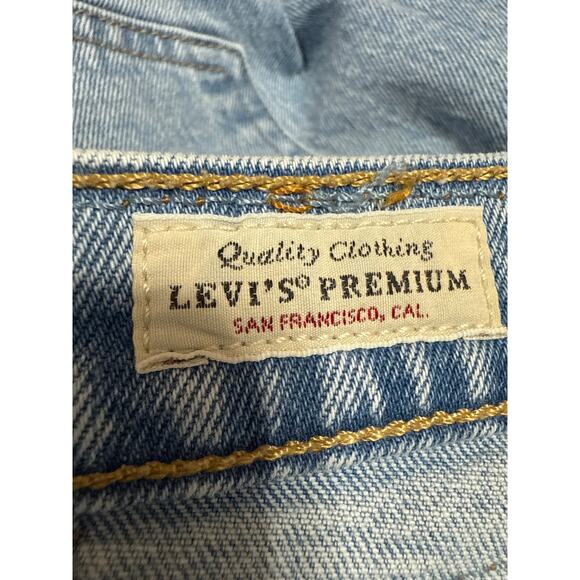 Levi's 501 Women's Blue Tango Light Wash High Waisted Skinny Denim Jeans Size 29 - Picture 4 of 6